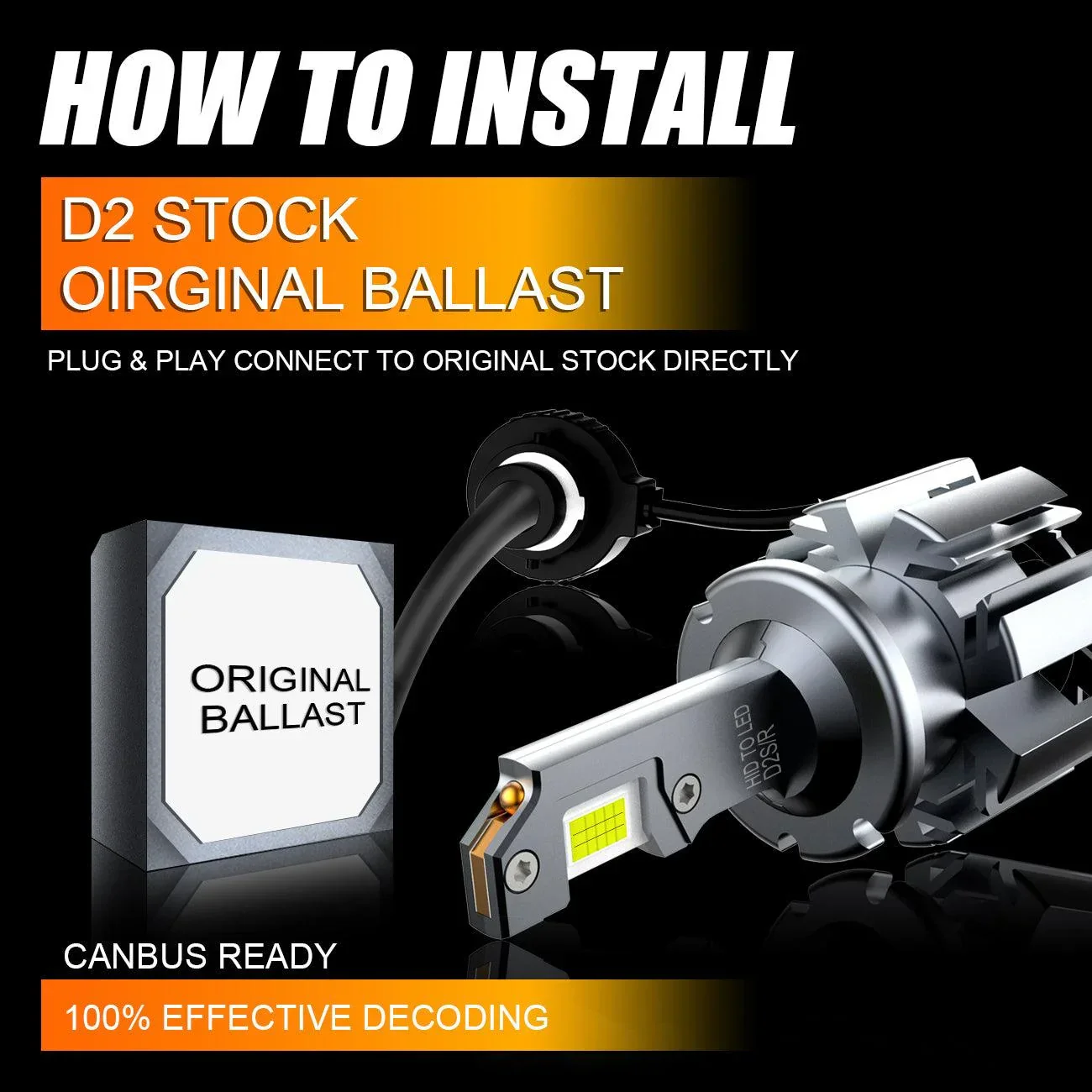 For 2007-2009 Mercedes-Benz CLK550 with HID headlamps LED Light Bulbs High Low Beam Bundle - Image 12