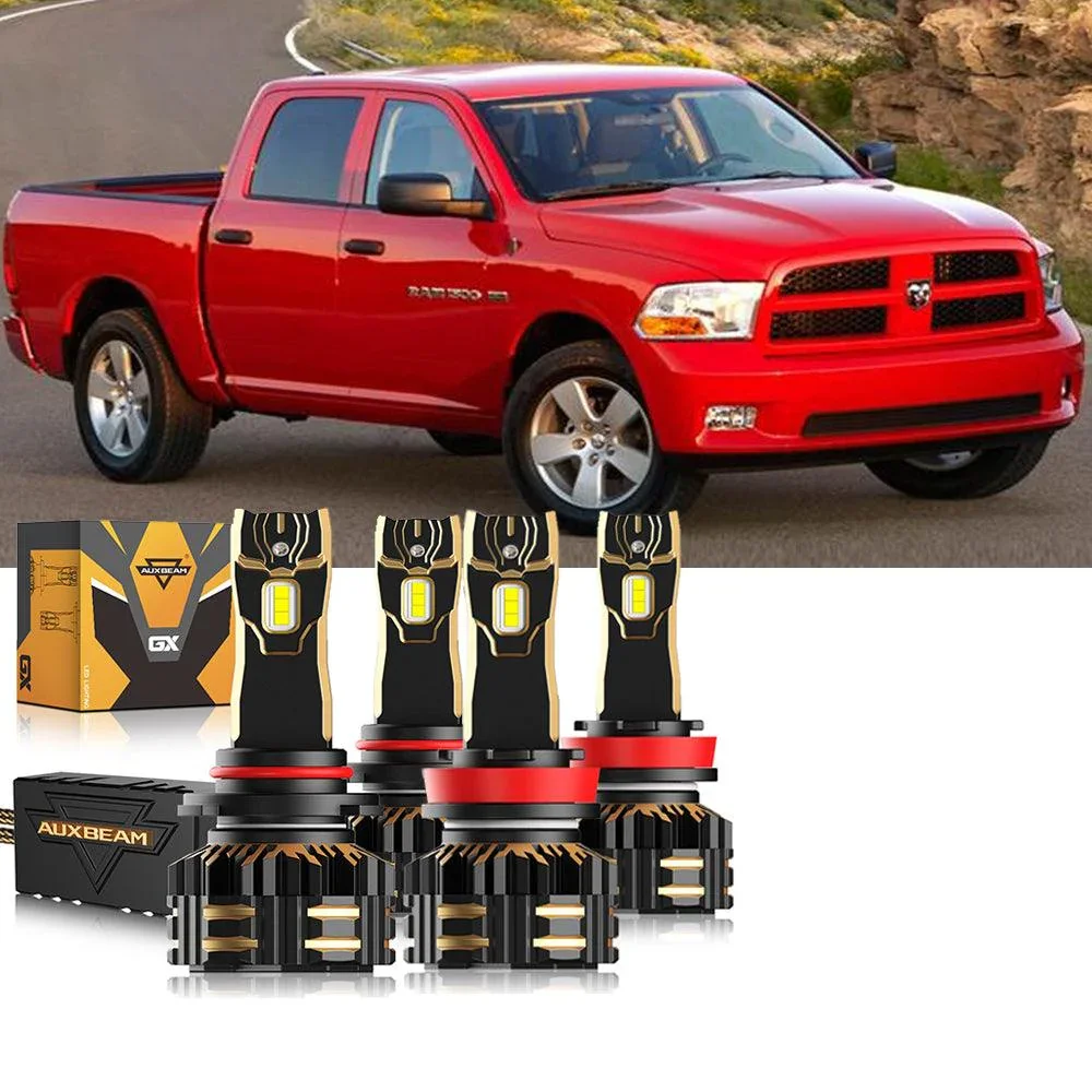 For 2011-2012 Ram 1500 (with 4 headlamps) 9005 H13 LED Headlight Bulbs Bundle - Image 12