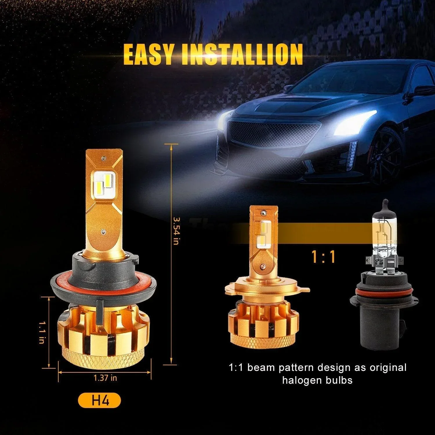 For 2011-2015 Ford F350 F-16 Plus Series H13 Built-in Canbus Automotive Grade 14000LM LED Light Bulbs High Low Beam Bundle - Image 8
