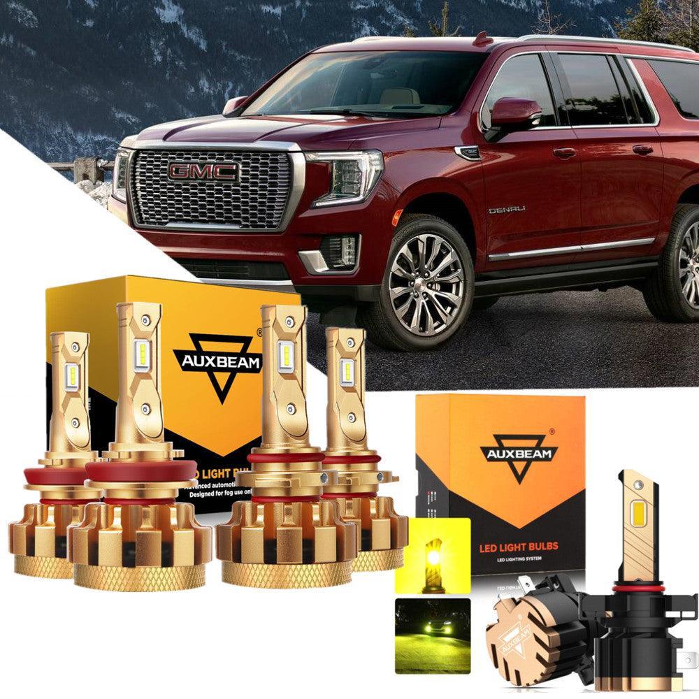 For 2015 2016 GMC Yukon(with halogen lamps) F-16 Plus Series Built-in Canbus Automotive Grade 14000LM LED Light Bulbs High Low Beam Bundle - Image 2