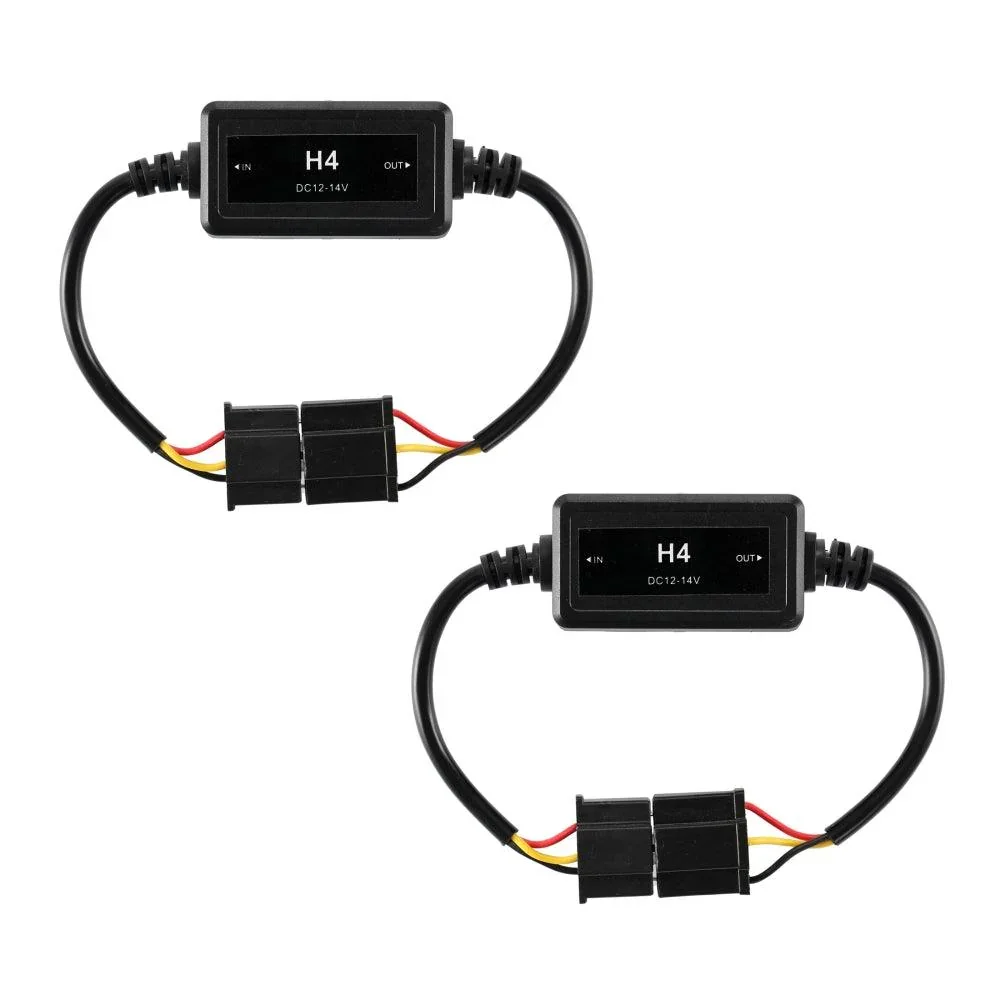H4/9003 C10-MODEL Enhanced LED Headlight Bulbs Canbus Decoder Anti-Flicker Hyper Flash No Warning Harness Resistor Conversion Kit 2pcs/set - Image 6