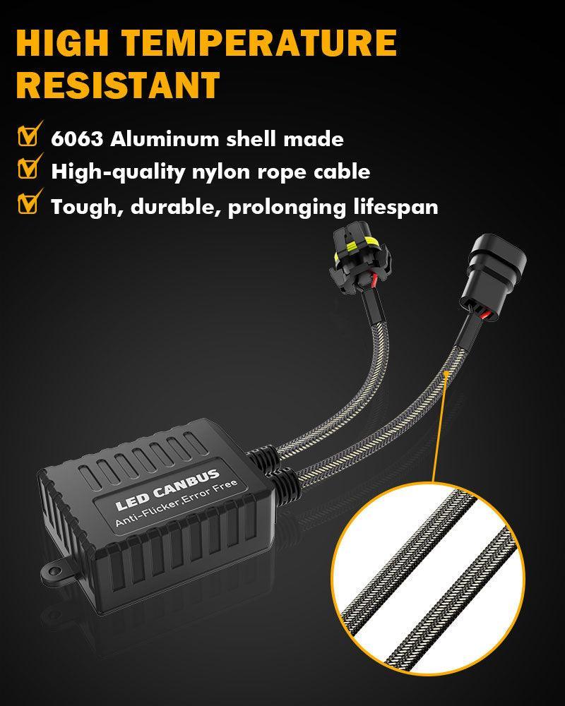 9006/HB4 C20-Model Decoder-Pro Enhanced LED Headlight Bulbs Canbus Decoder Harness Resistor Conversion Kit 2pcs/Set - Image 7