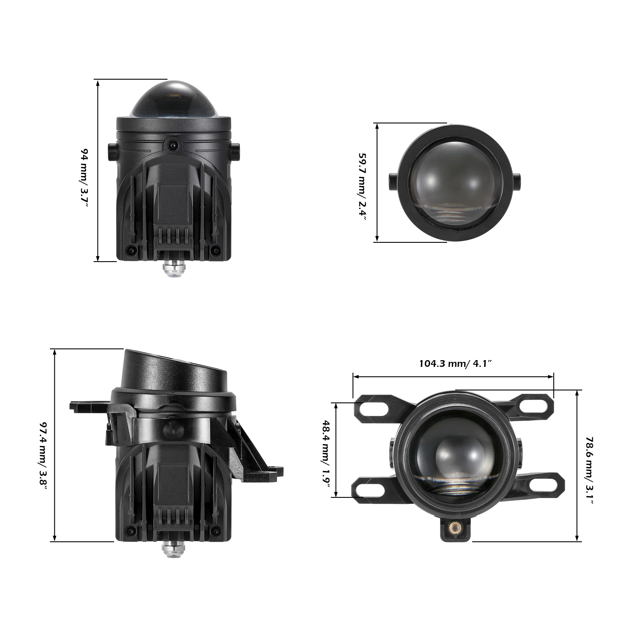 ๐2 Inch 70W Bi-LED Projector Lens Fog Light 6000K HD Lens For Toyota| 2PCS/Set - Image 10