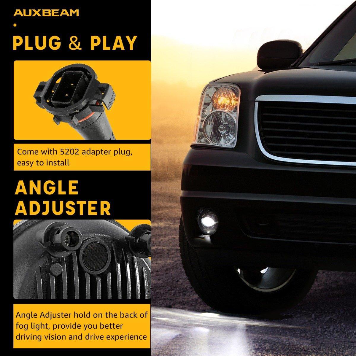 (2pcs/set) 24W Round Black LED Fog Lights 5202 for GMC Canyon 2015 2016 2017 2018 - Image 5