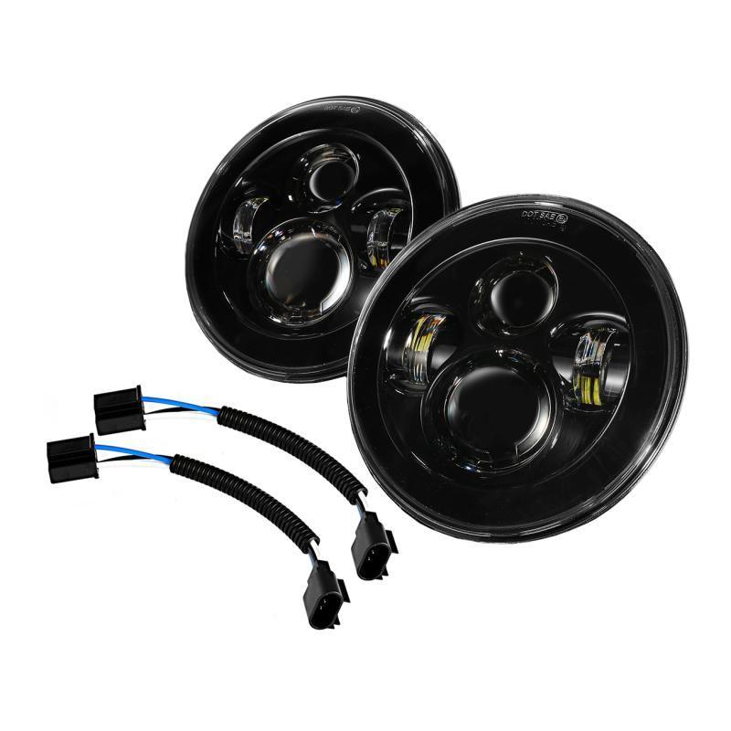 7'' LED Headlight Replacement And 4'' 30W LED Fog Lights with White DRL+Amber Turn Signal For Jeep Wrangler2007-2018 JK - Image 8