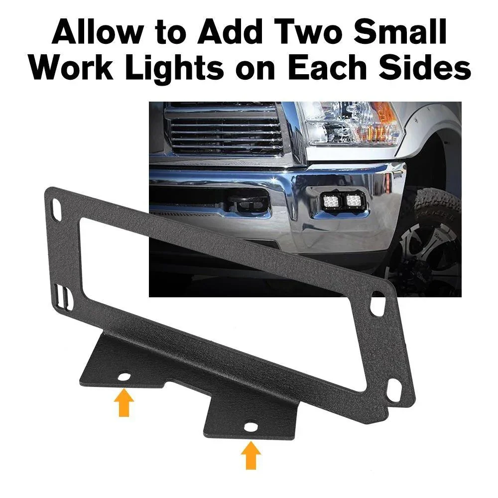 3 Inch LED Pods Lights with Additional Amber Covers & Dual Fog lights Hidden Bumper Mount Bracket for Dodge Ram 2500 3500 2010-2017 - Image 16