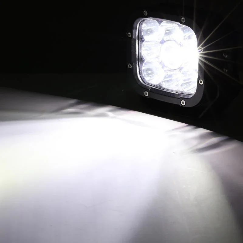 5 Inch 110W White/Amber Spot Light LED Driving Lights with Additional Amber Covers - Image 6