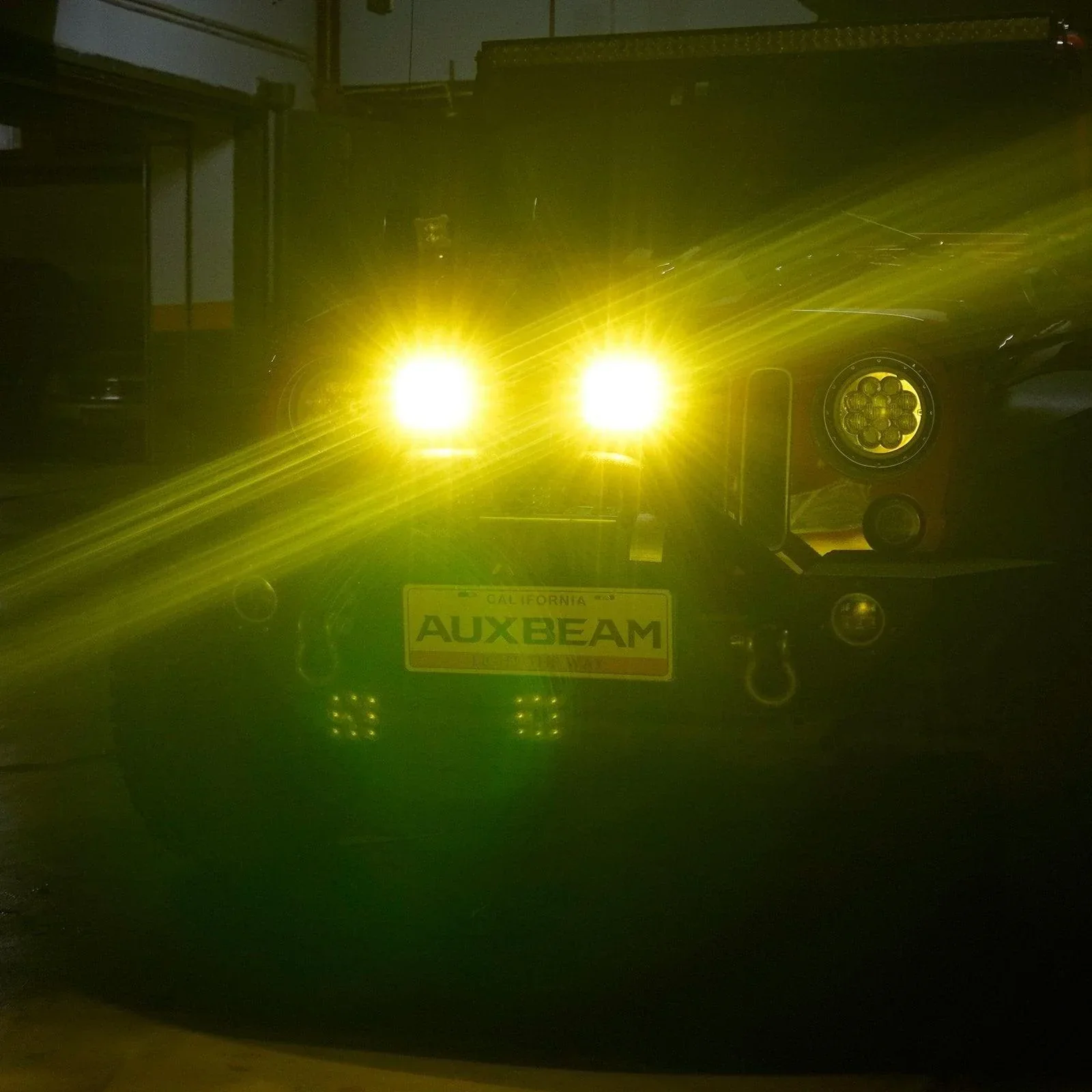 5 Inch 110W White/Amber Spot Light LED Driving Lights with Additional Amber Covers - Image 9
