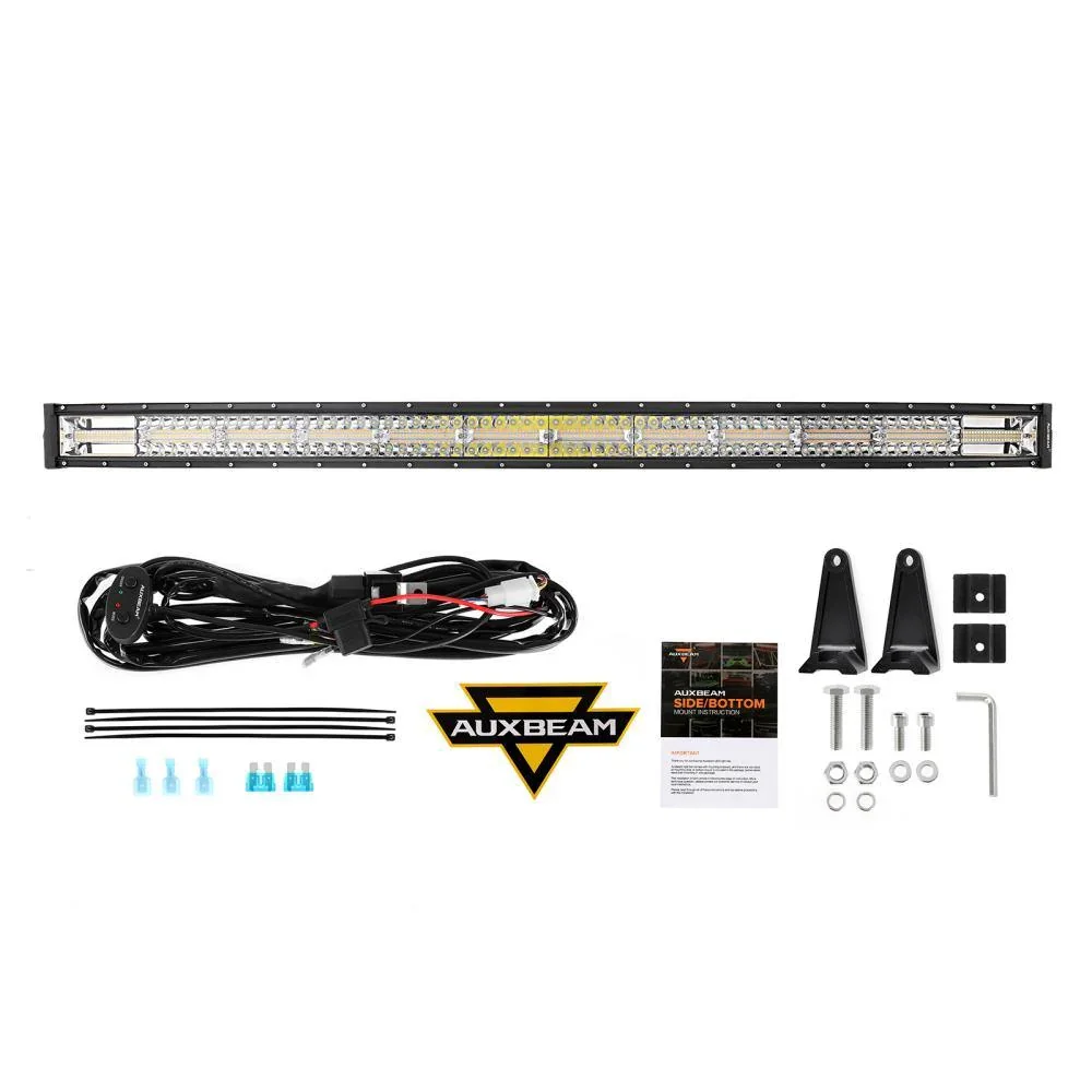 50 Inch 6 Modes Curved LED Light Bars & LED Light Bar Mounting Bracket Combo for Can-am Maverick X3 - Image 13