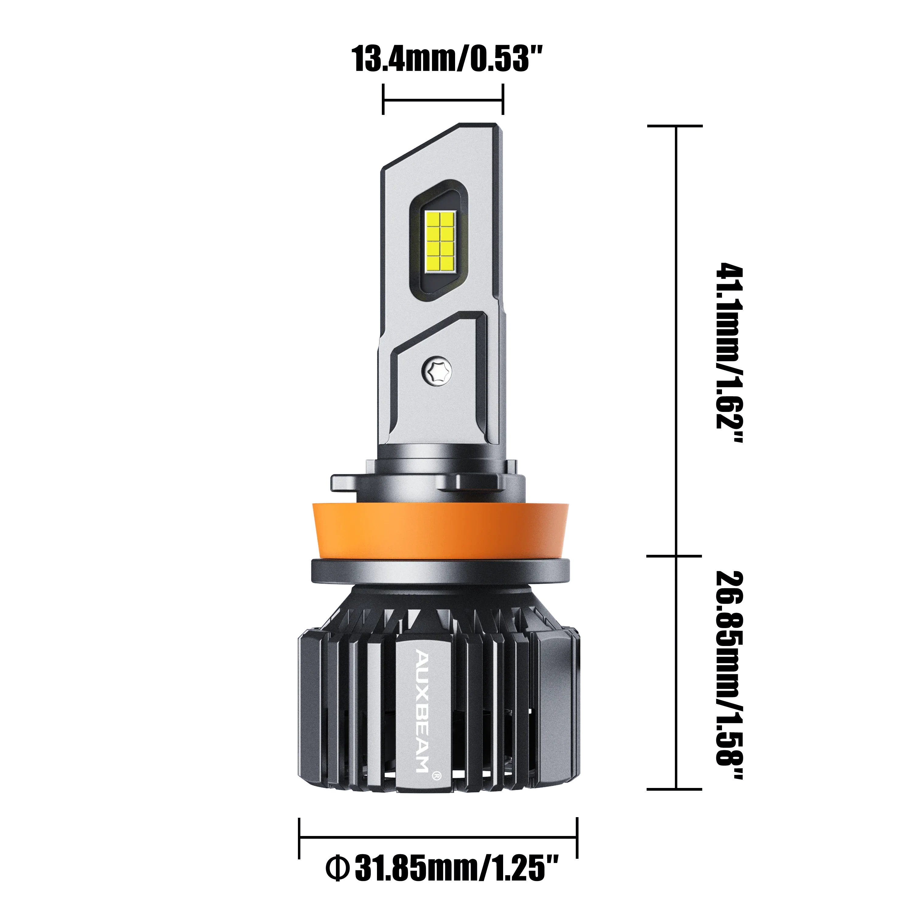 H11/H9/H8 LED Headlight Bulbs 90W 20000LM F15 Series 20% Smaller Size 6500K Cool White | 2 Bulbs - Image 8