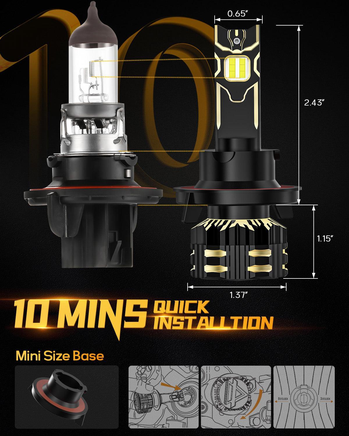 H13/9008 LED Headlight Bulbs 120W 25000LM GX Series Brightest 6500K Cool White | 2 Bulbs - Image 11