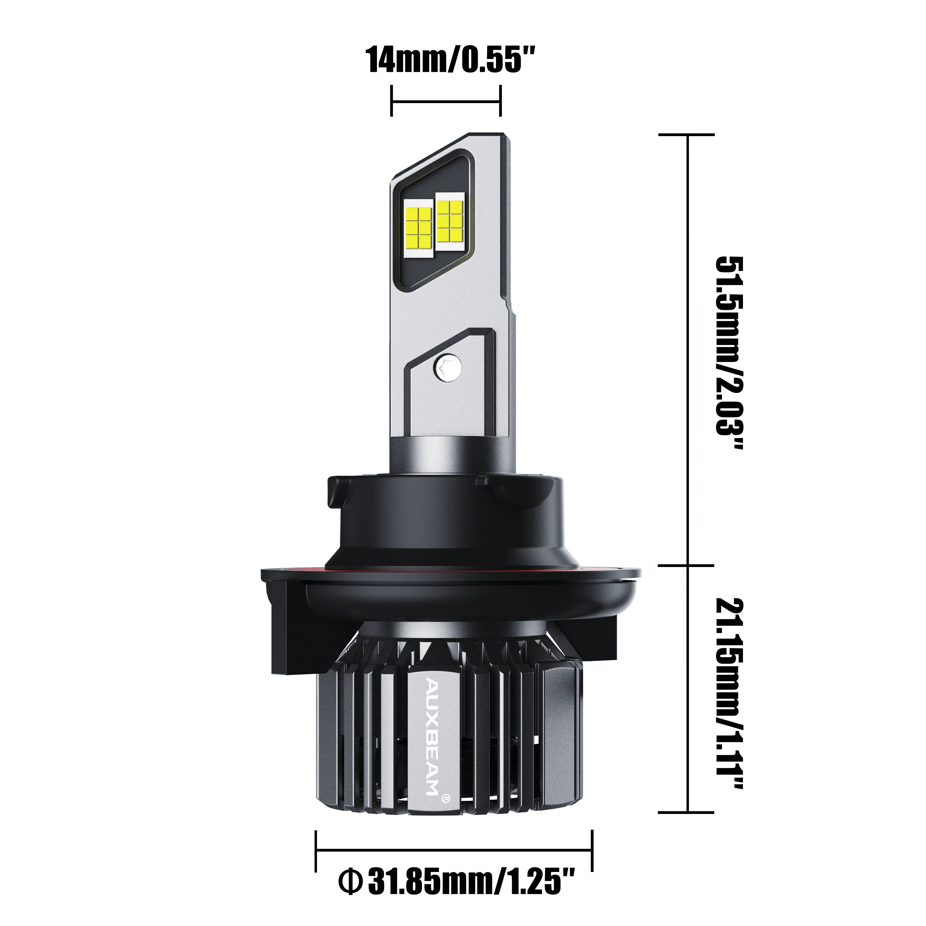 H13/9008 LED Headlight Bulbs 90W 20000LM F15 Series 20% Smaller Size 6500K Cool White | 2 Bulbs - Image 6