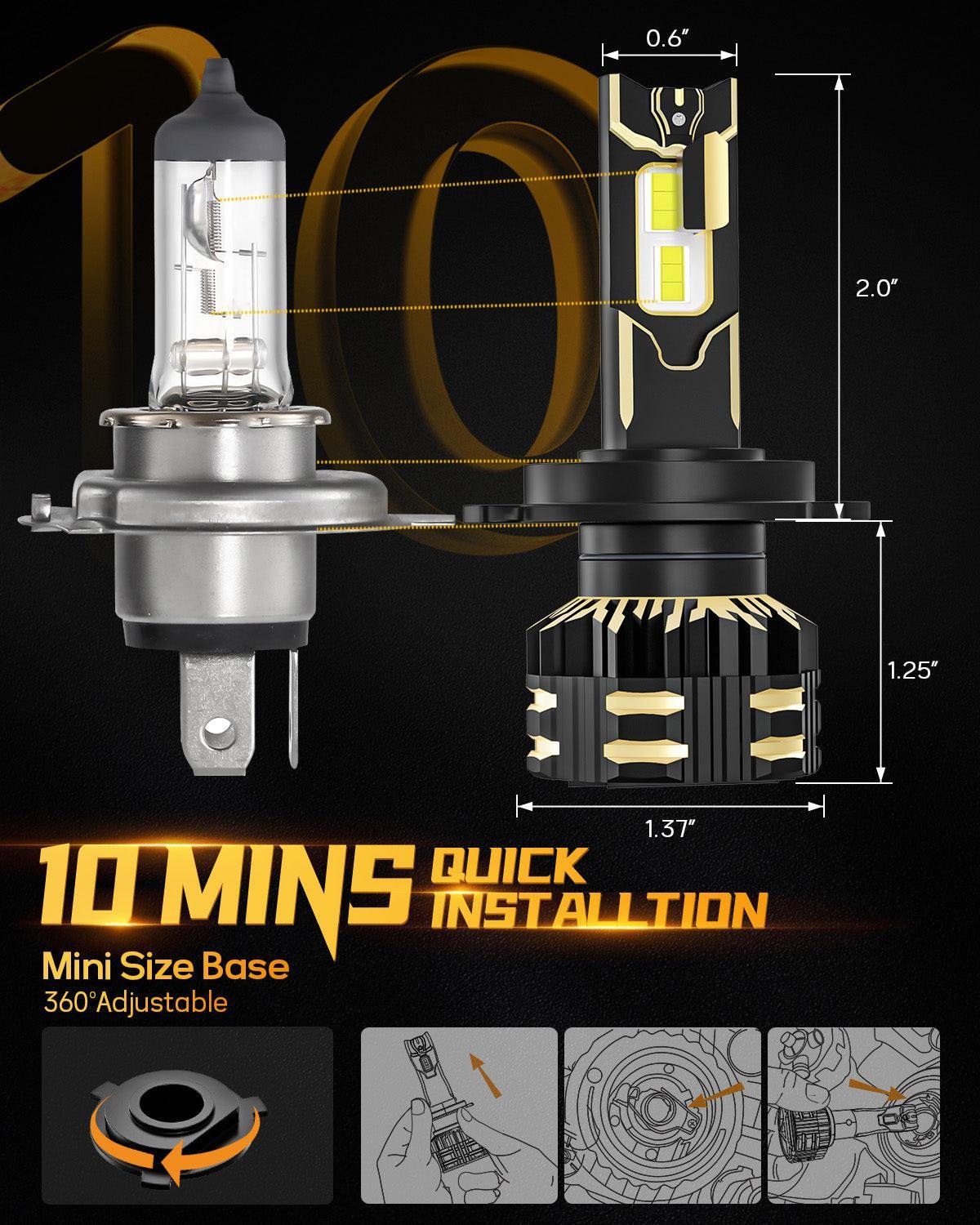 H4/9003 LED Headlight Bulbs 120W 25000LM GX Series Brightest 6500K Cool White | 2 Bulbs - Image 11