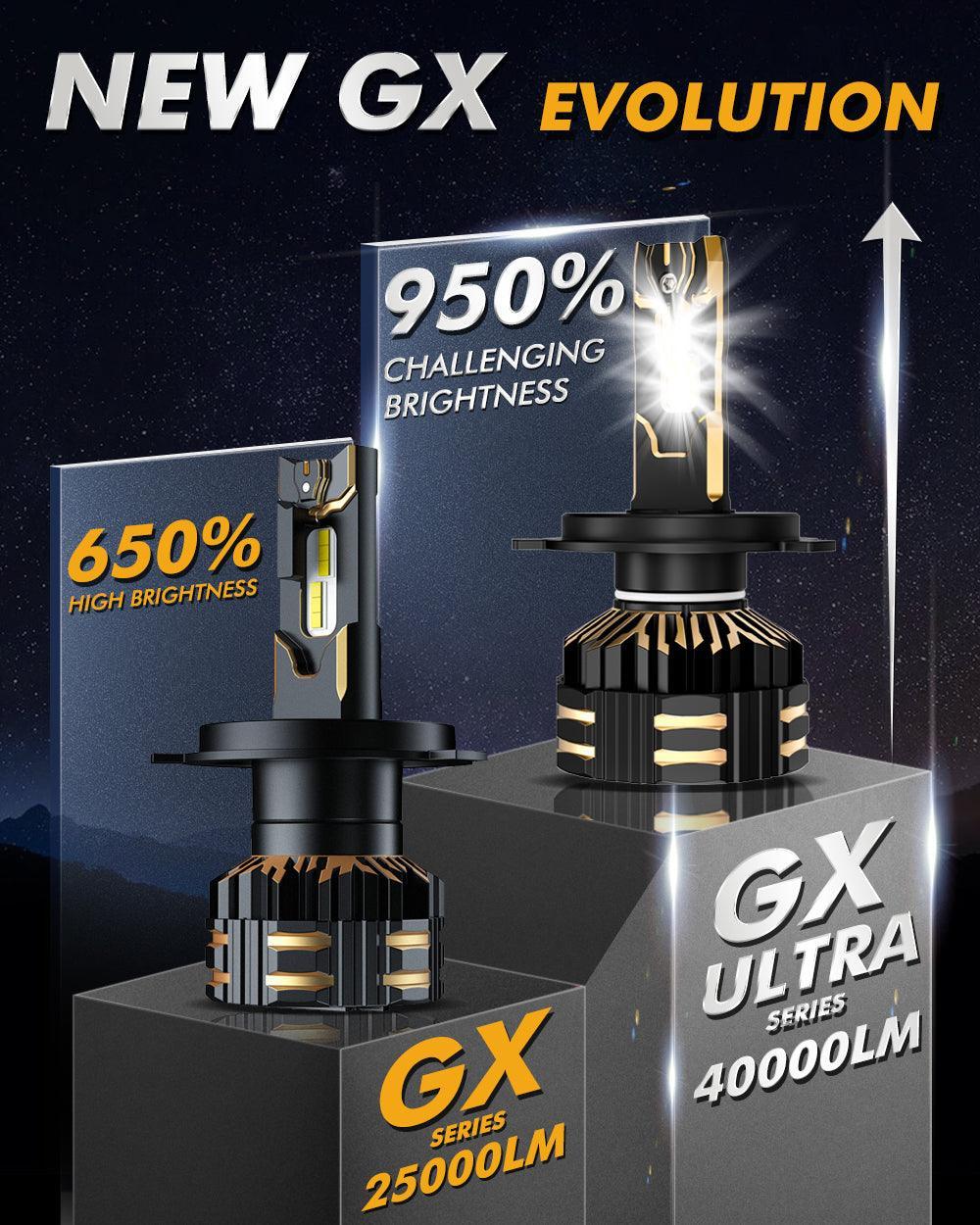 🆕H4 LED Headlight Bulbs 240W 40000LM GX-ULTRA Series 6500K Cool White | 2 Bulbs - Image 3