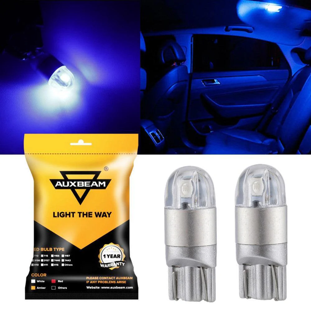 168 2825 W5W T10 LED Interior Light Bulbs 2w 300% Brighter Blue | 2 Bulbs - Image 5