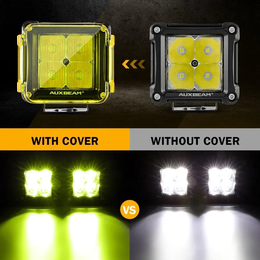 3" 40W LED Pods Light Spot/Flood Multicolor frame with wiring harness for JEEP - Image 13