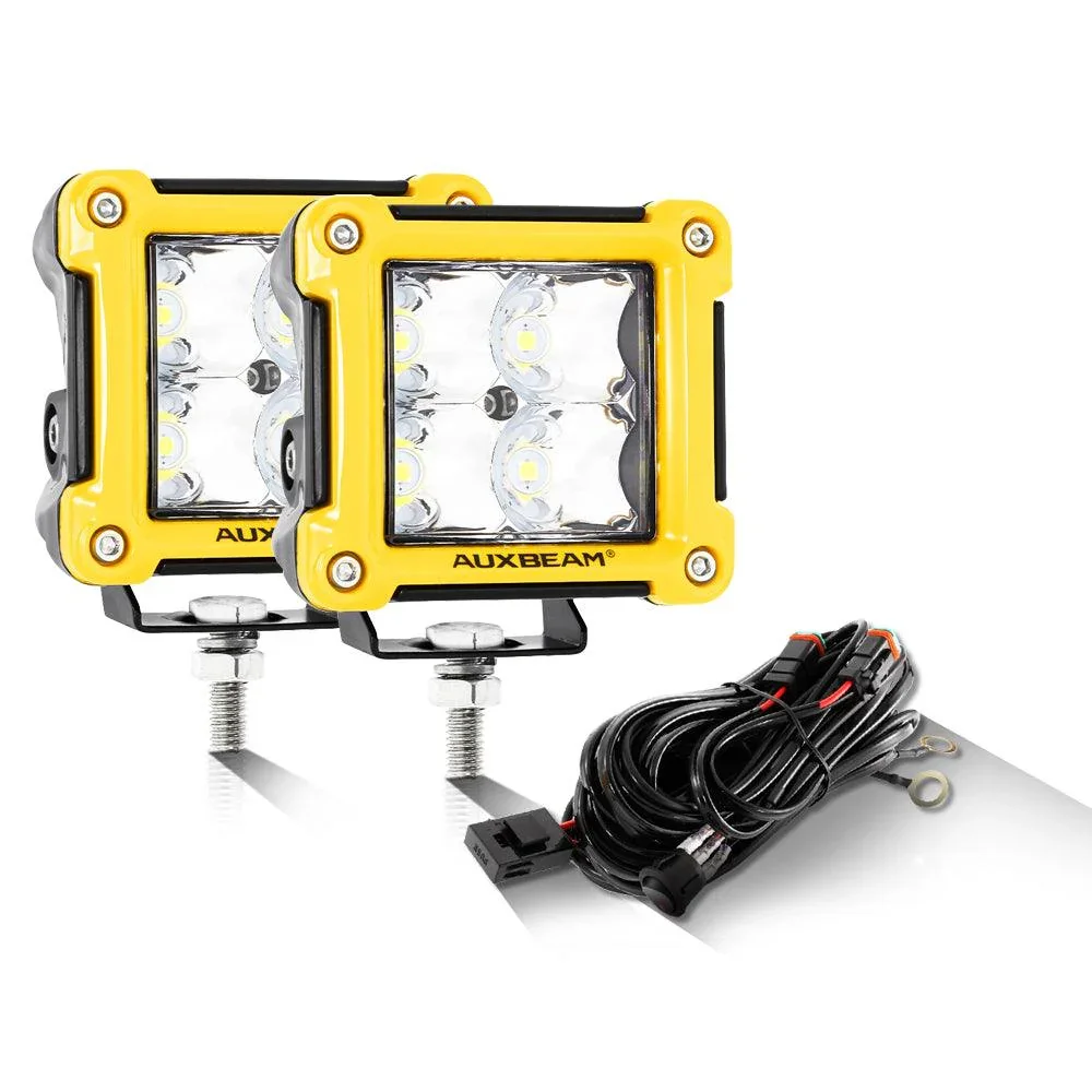 3" 40W LED Pods Light Spot/Flood Multicolor frame with wiring harness for JEEP - Image 25
