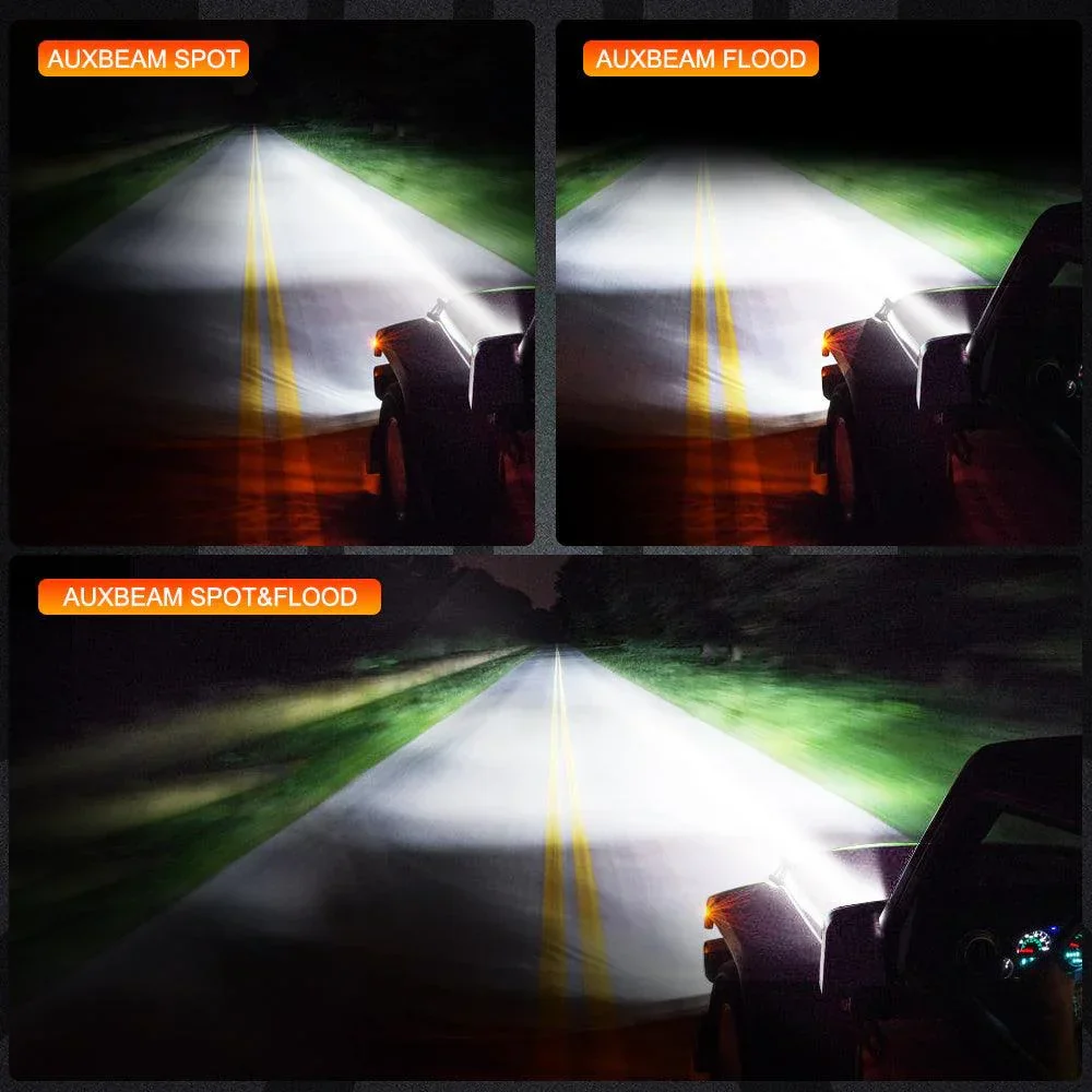 3" 40W LED Pods Light Spot/Flood Multicolor frame with wiring harness for JEEP - Image 7