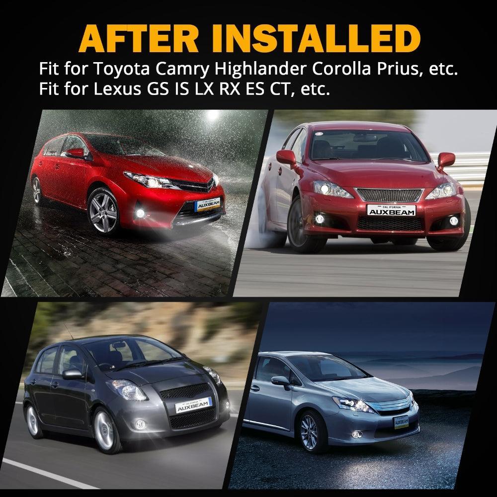 LED Fog Lights with Halo DRL Universal Fit for Toyota Camry Corolla RAV4 Yaris Prius Highlander Venza Avalon Matrix Solara, Led Fog Lamps for Lexus GS IS LX RX ES CT - Image 7