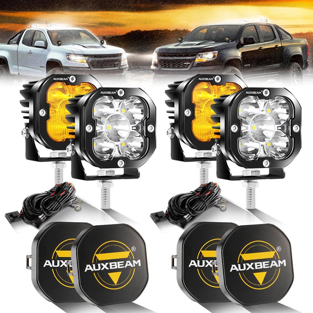 3 Inch 80W 9600LM LED Pods Lights White&Amber for CHEVROLET - Image 13