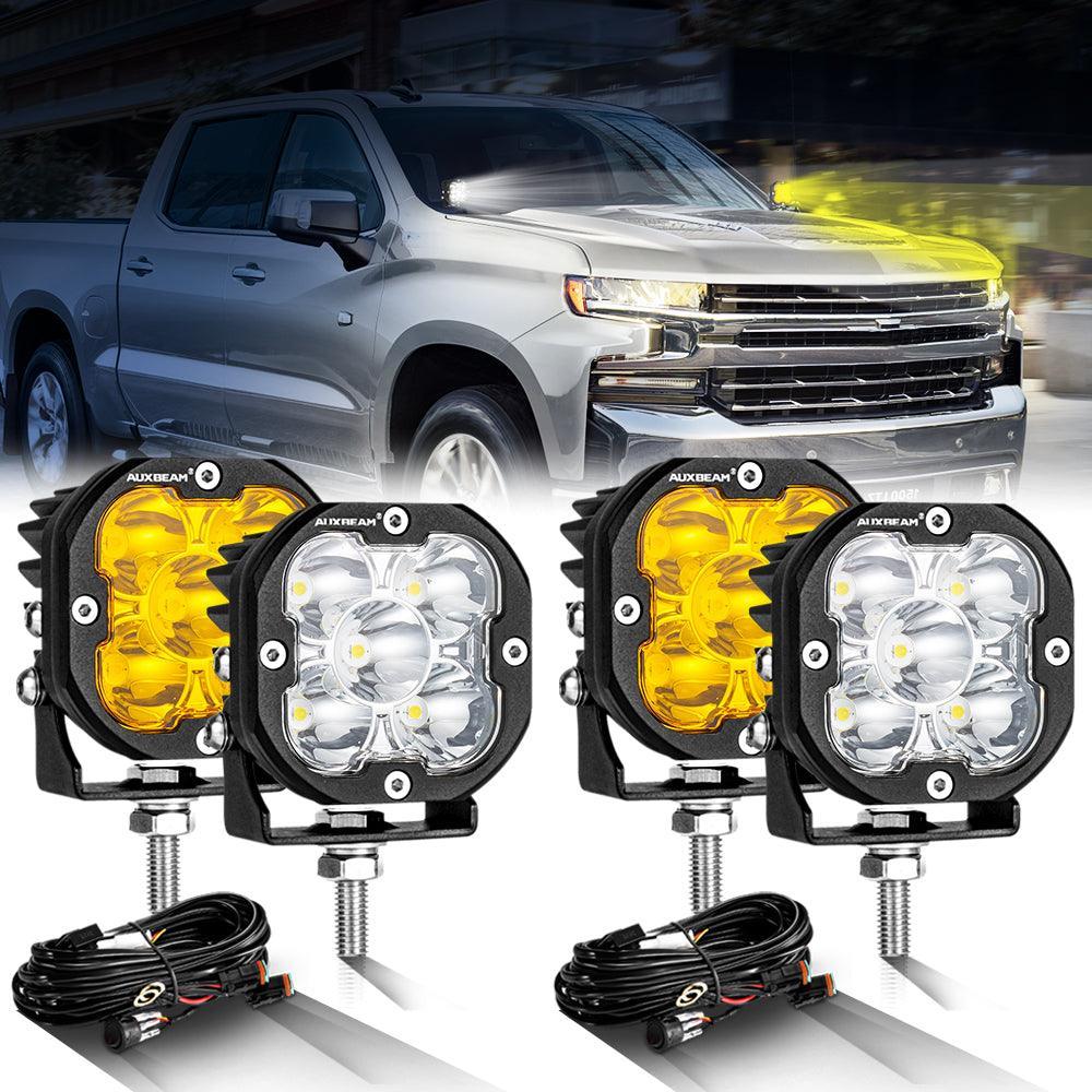 3 Inch 80W 9600LM LED Pods Lights White&Amber for CHEVROLET - Image 16