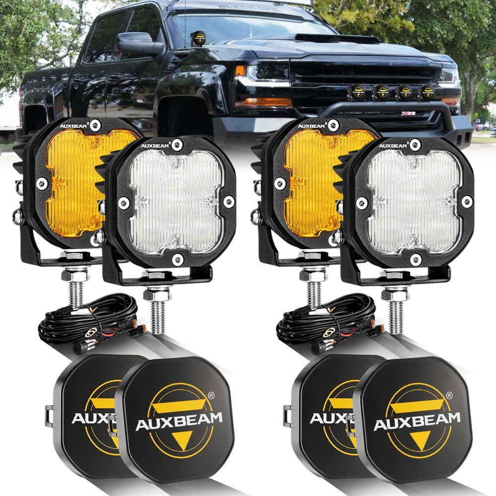 3 Inch 80W 9600LM LED Pods Lights White&Amber for CHEVROLET - Image 21