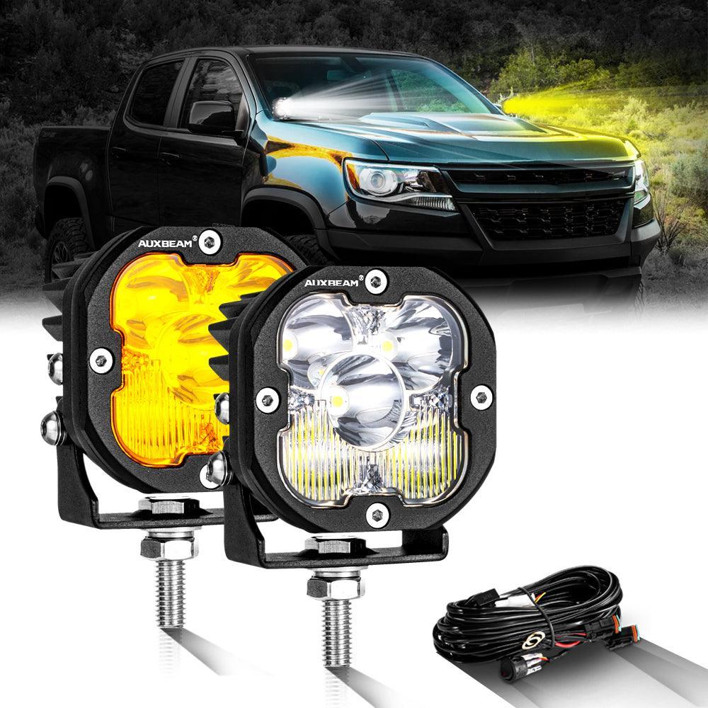 3 Inch 80W 9600LM LED Pods Lights White&Amber for CHEVROLET - Image 22