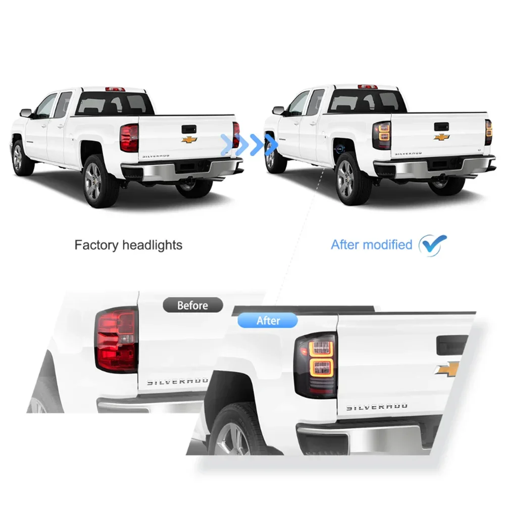 LED Tail Light Assembly With Dynamic Welcome Lighting For 2014-2018 Chevrolet Silverado - Image 5