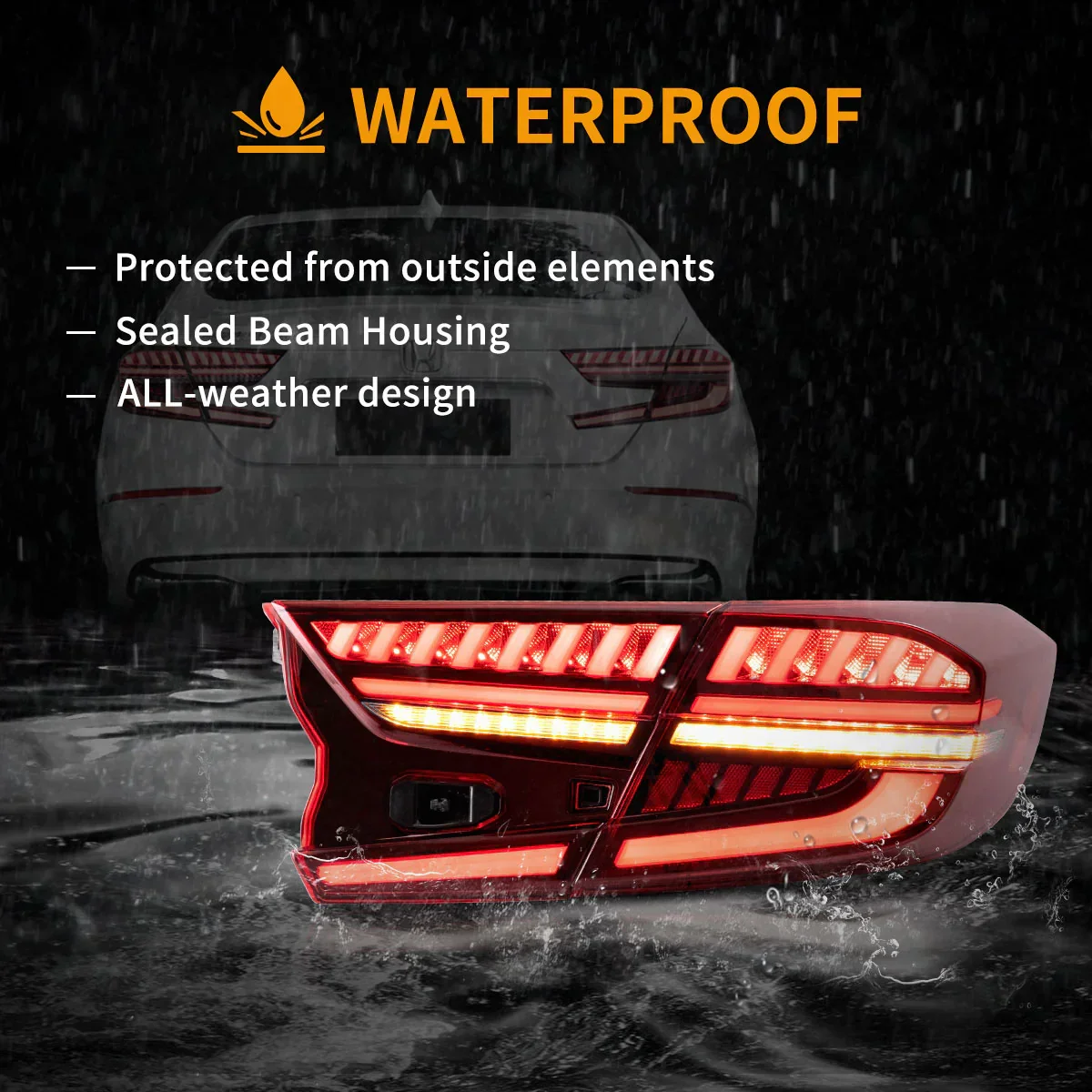 LED Tail Light Assembly With Full LED Dynamic Welcome Lighting For 2018-2022 Honda Accord 10th Gen - Image 12