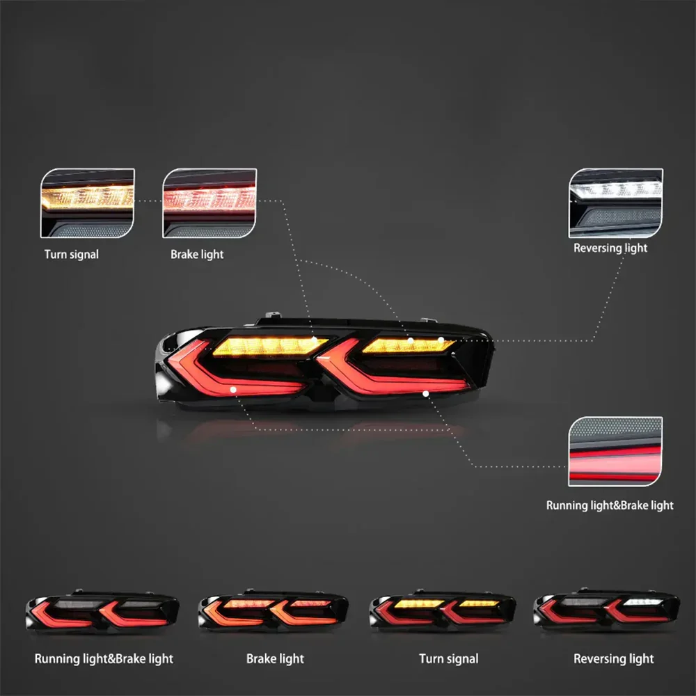 LED Tail Light Assembly With Sequential Indicators Turn For 2019-2024 Chevrolet Camaro - Image 4