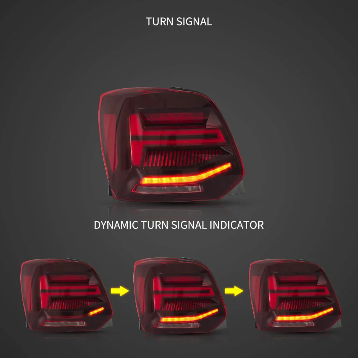 LED Tail Light Assembly With Sequential Turn Signal For 2009-2017 Volkswagen Polo 5th Gen (LWB/SWB) - Image 6