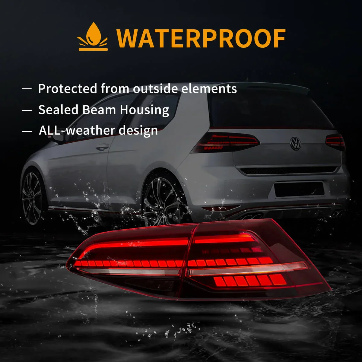 LED Tail Light Assembly With Sequential Turn Signal For 2013-2021 Volkswagen Golf MK7 MK7.5 Hatchback - Image 11