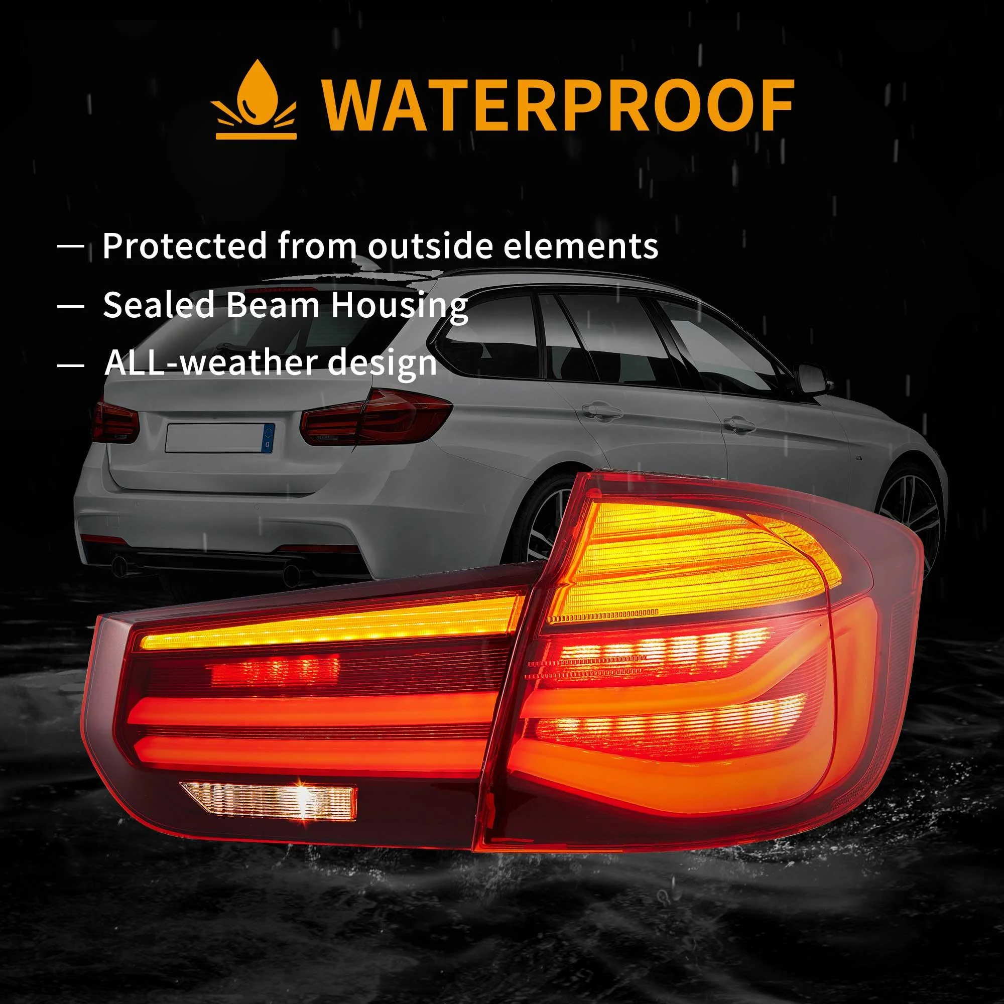 LED Tail Lights Assembly LCl-Style For 2012-2019 BMW 3 Series - Image 5