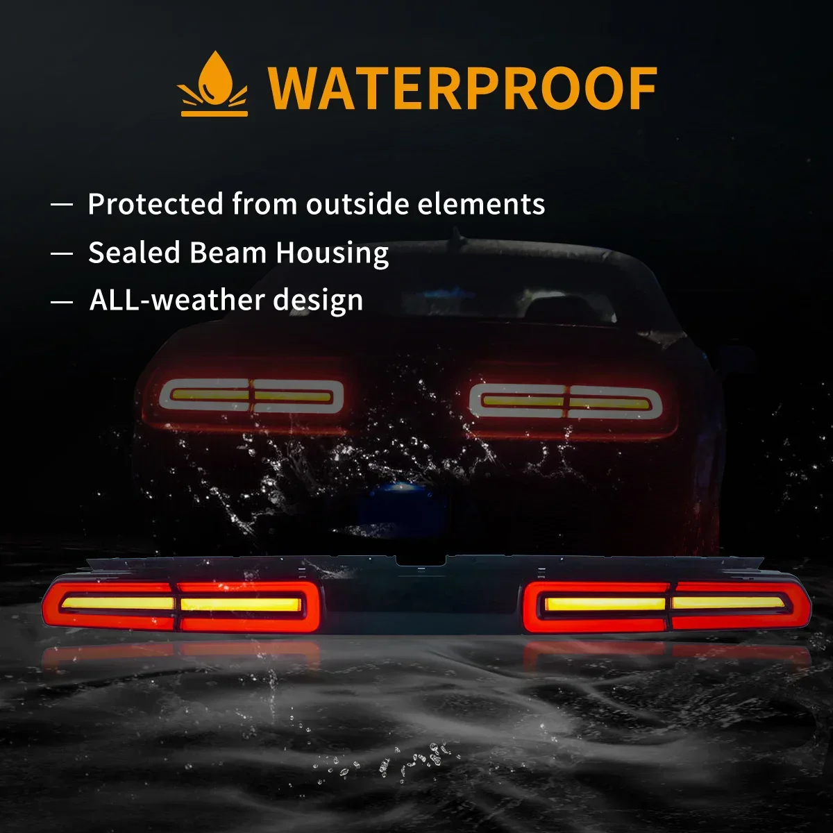 LED Tail Lights Assembly With Sequential Turn Signal For 2008-2014 Dodge Challenger 3th Gen(LC) Pre-Facelift - Image 8