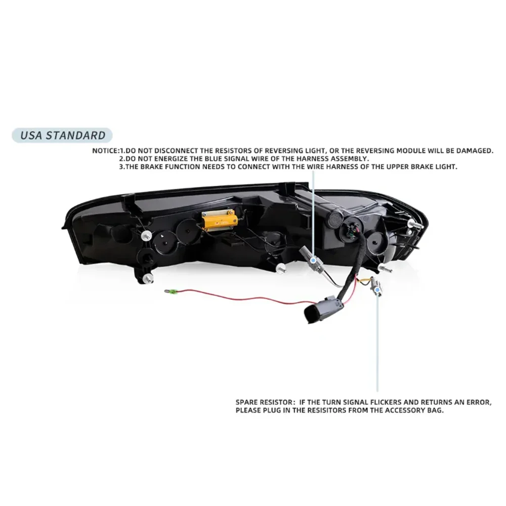 LED Tail Lights Assembly With Sequential Turn Signal With Reverse Lights For 2016-2018 Chevrolet Camaro (Fit For American Models) - Image 5