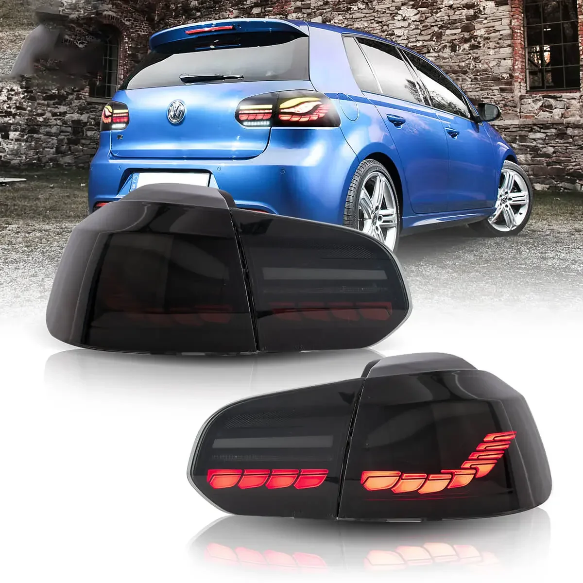 OLED Tail Light Assembly With Dynamic Welcome Lighting (GTS Style）For 2008-2014 Volkswagen Golf 6th Gen Mk6 Hatchback - Image 12