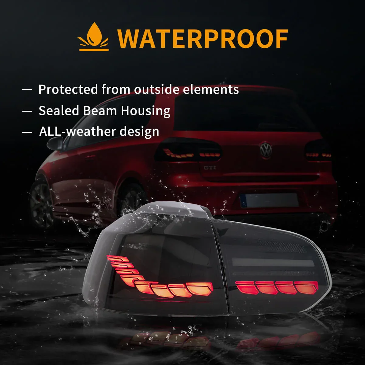 OLED Tail Light Assembly With Dynamic Welcome Lighting (GTS Style）For 2008-2014 Volkswagen Golf 6th Gen Mk6 Hatchback - Image 6