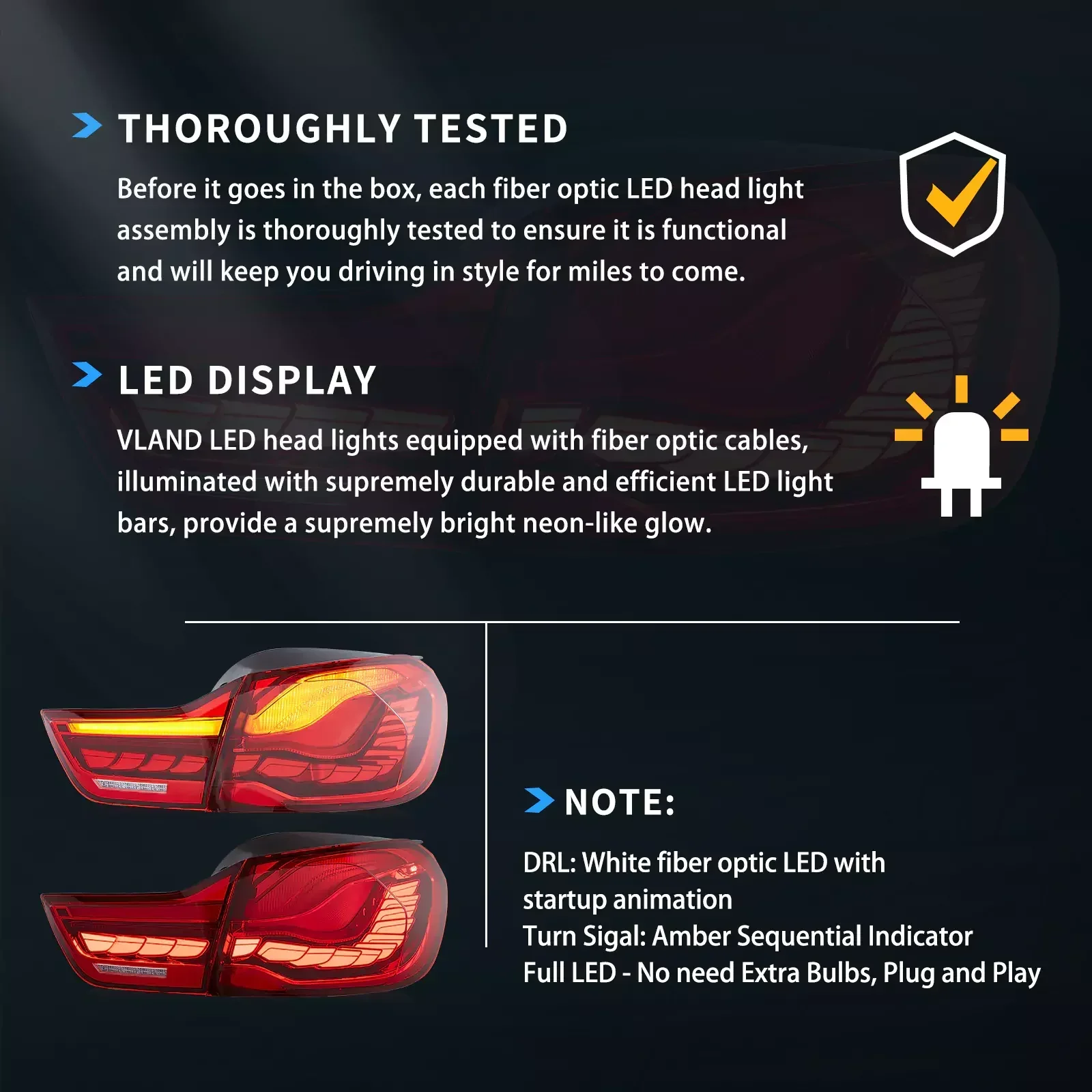 OLED Tail Lights Assembly For 2014-2020 BMW 4 Series/M4 - Image 8
