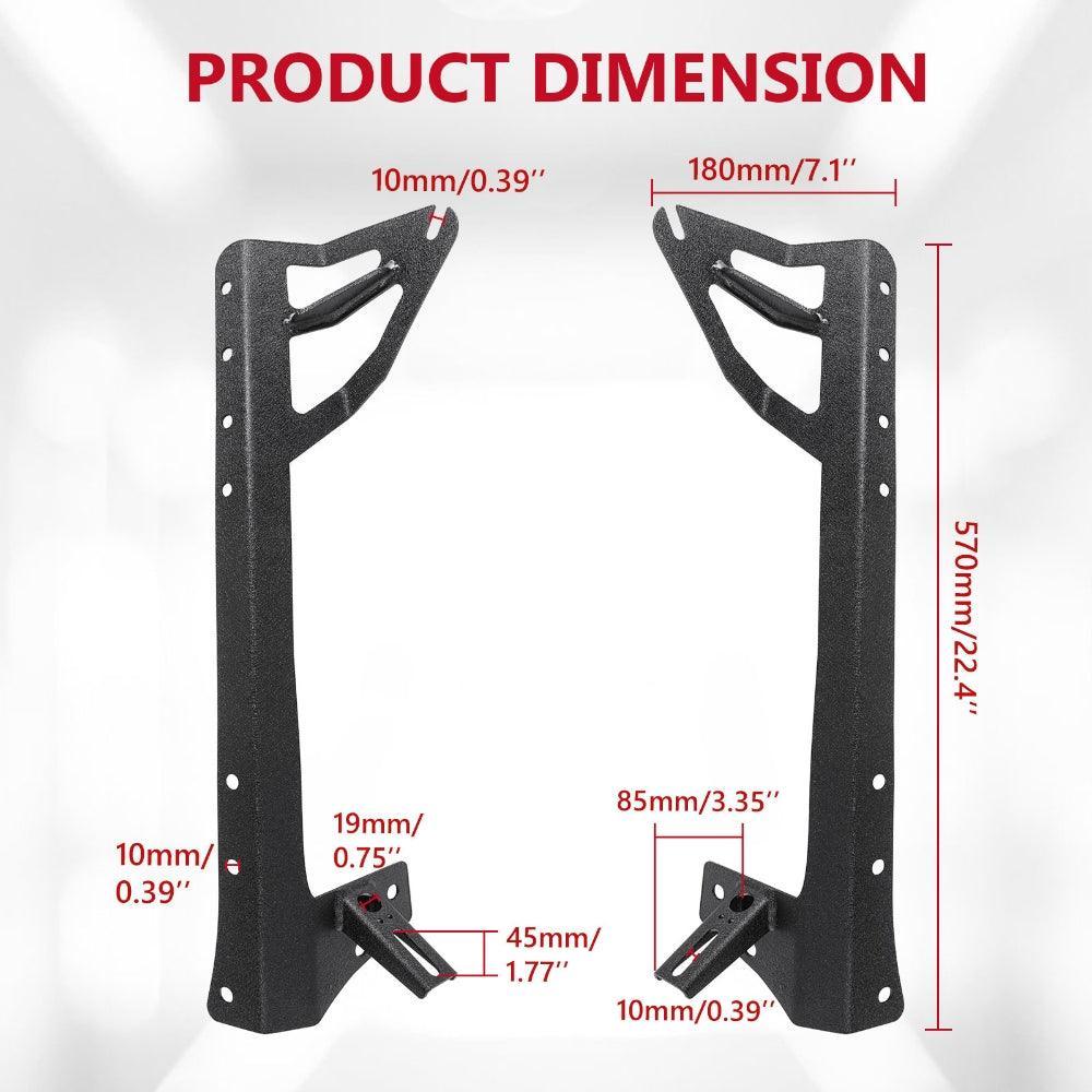 52" Straight Light Bar 2 IN 1 Design Windshield Mounting Brackets for 2007-2017 Jeep Wrangler JK - Image 8