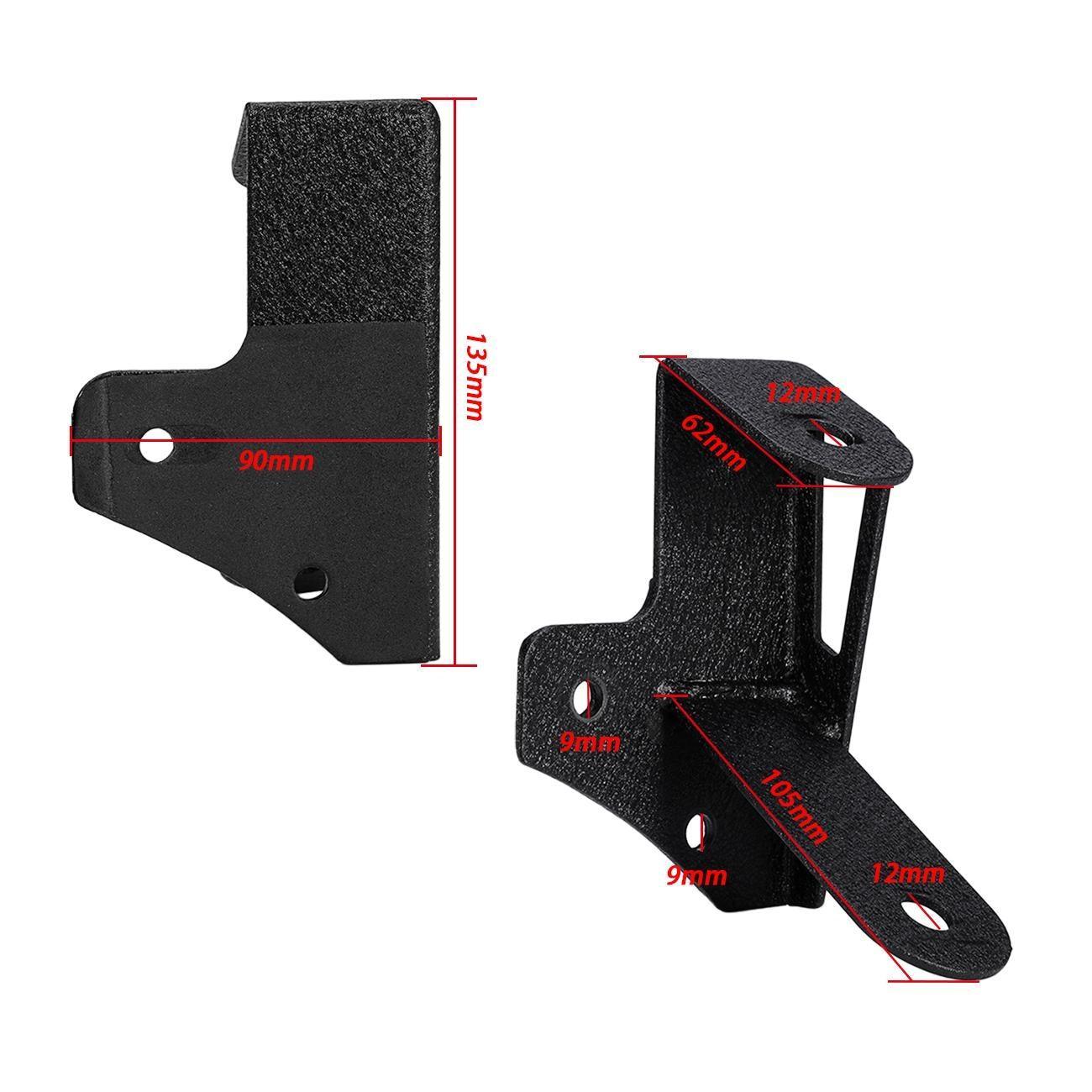 (2pcs/set) Dual A-Pillar Pods Light Windshield Mount Brackets for Jeep Wrangler JK 2007-2017 - Image 3