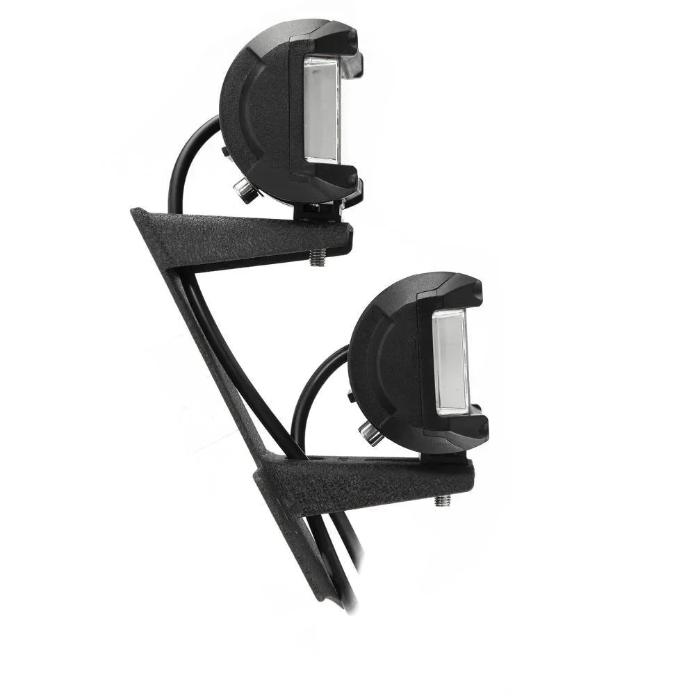 2pcs Black Dual A-Pillar Light Lower Windshield Hinge Mounting Brackets LED Pod Light for 2007-2017 Jeep Wrangler JK - Image 7