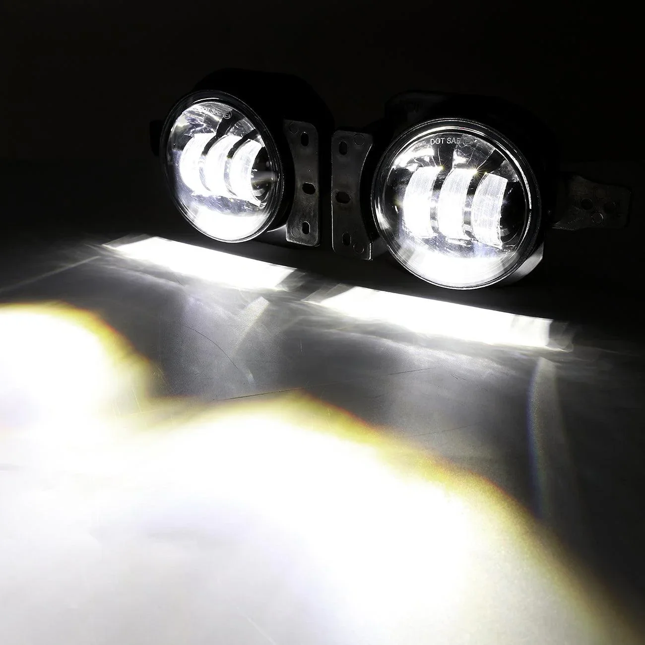 (2pcs/set) 4 Inch Round LED Fog Lamps with 2 Brackets for 2018 2019 2020 Jeep Wrangler JL JLU Jeep Gladiator JT - Image 8