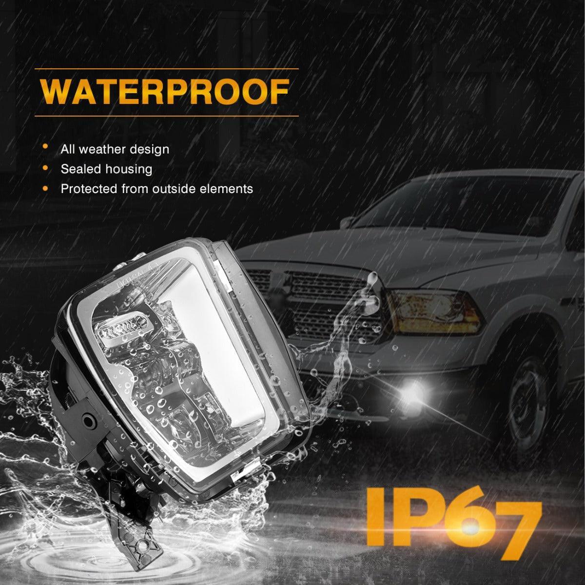 (2pcs/set) 36W LED Fog Lights for Dodge Ram 1500 2013 2014 2015 2016 2017 2018 (Chrome) - Image 5