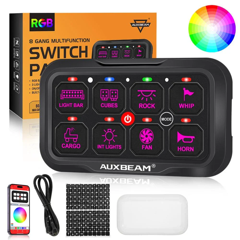 AUXBEAM AR-800 RGB Switch Panel, Off Road Lights Controller - Image 10