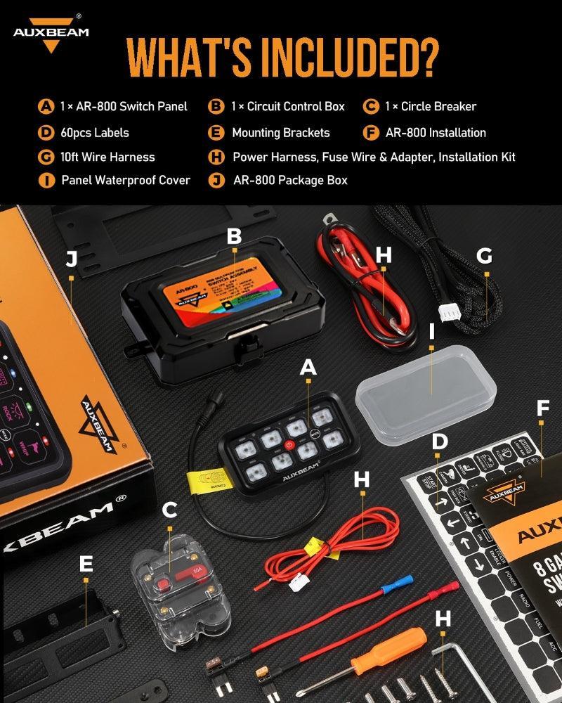 AUXBEAM AR-800 RGB Switch Panel, Off Road Lights Controller - Image 7