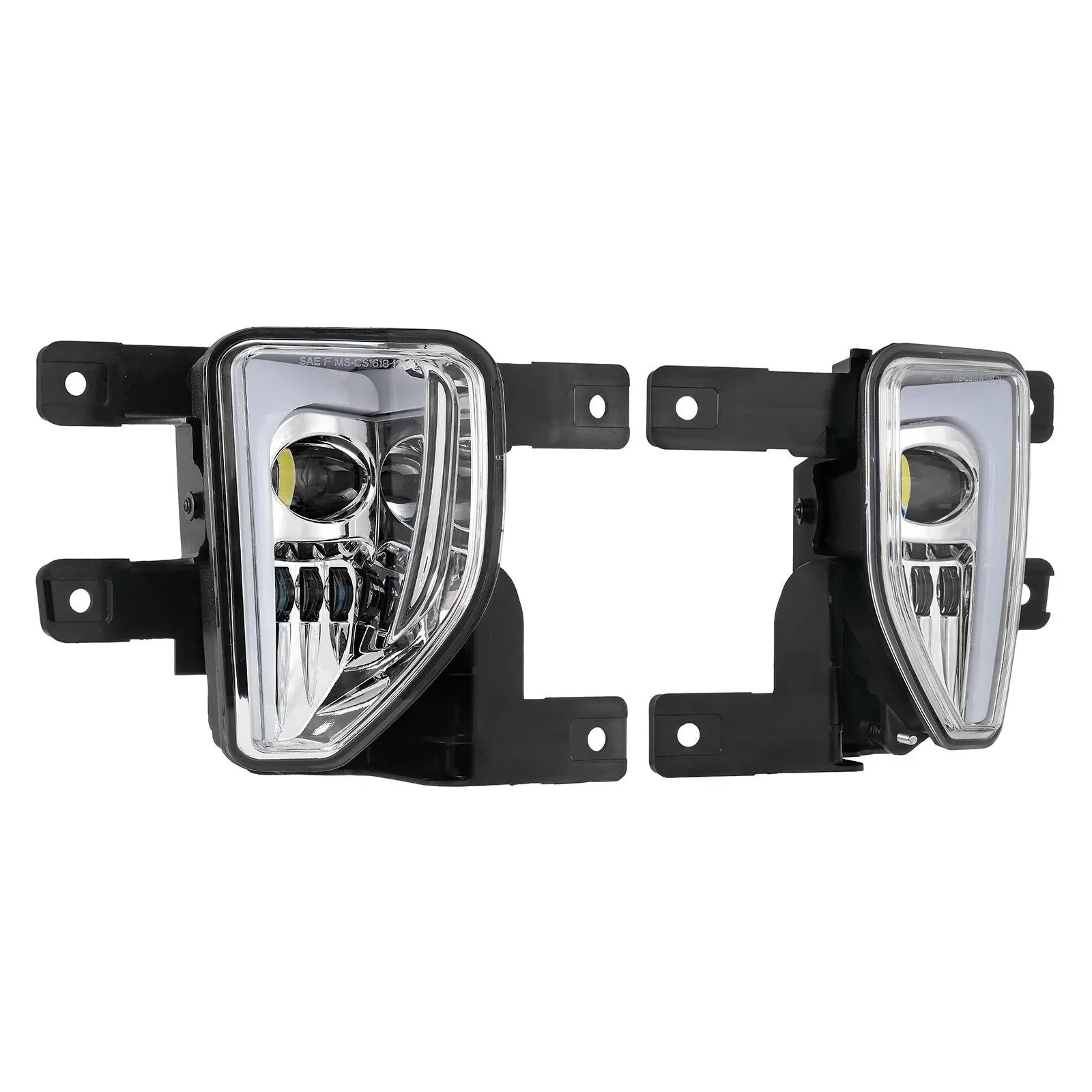 (2pcs/set) 45W DOT Approved LED Fog Lights with DRL for 2016-2018 Chevy Silverado 1500 (Chrome) - Image 11