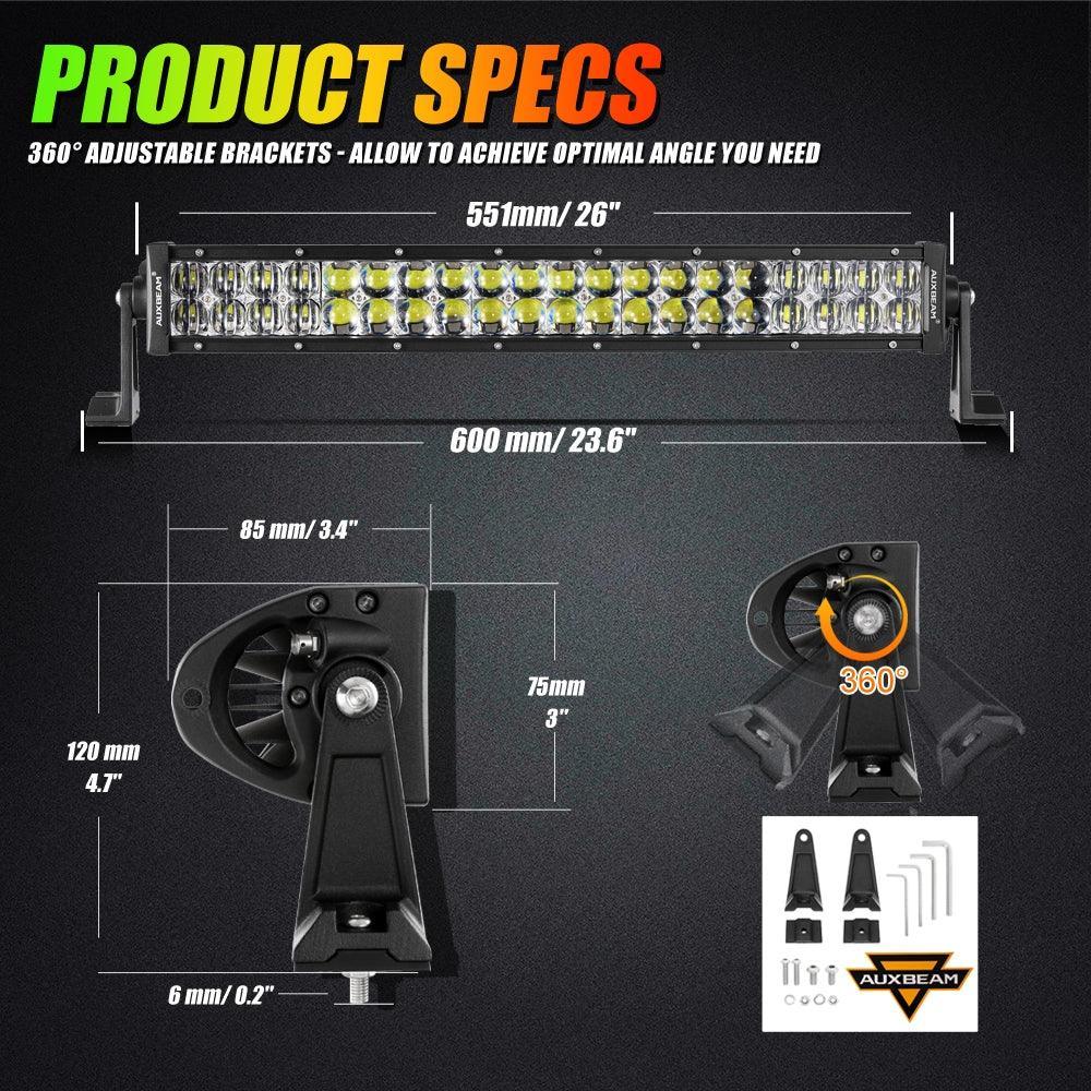 New 22 Inch V-PRO Series Straight RGBW Color Changing Off Road Led Light Bar for ATV UTV SIDE BY SIDES - Image 4