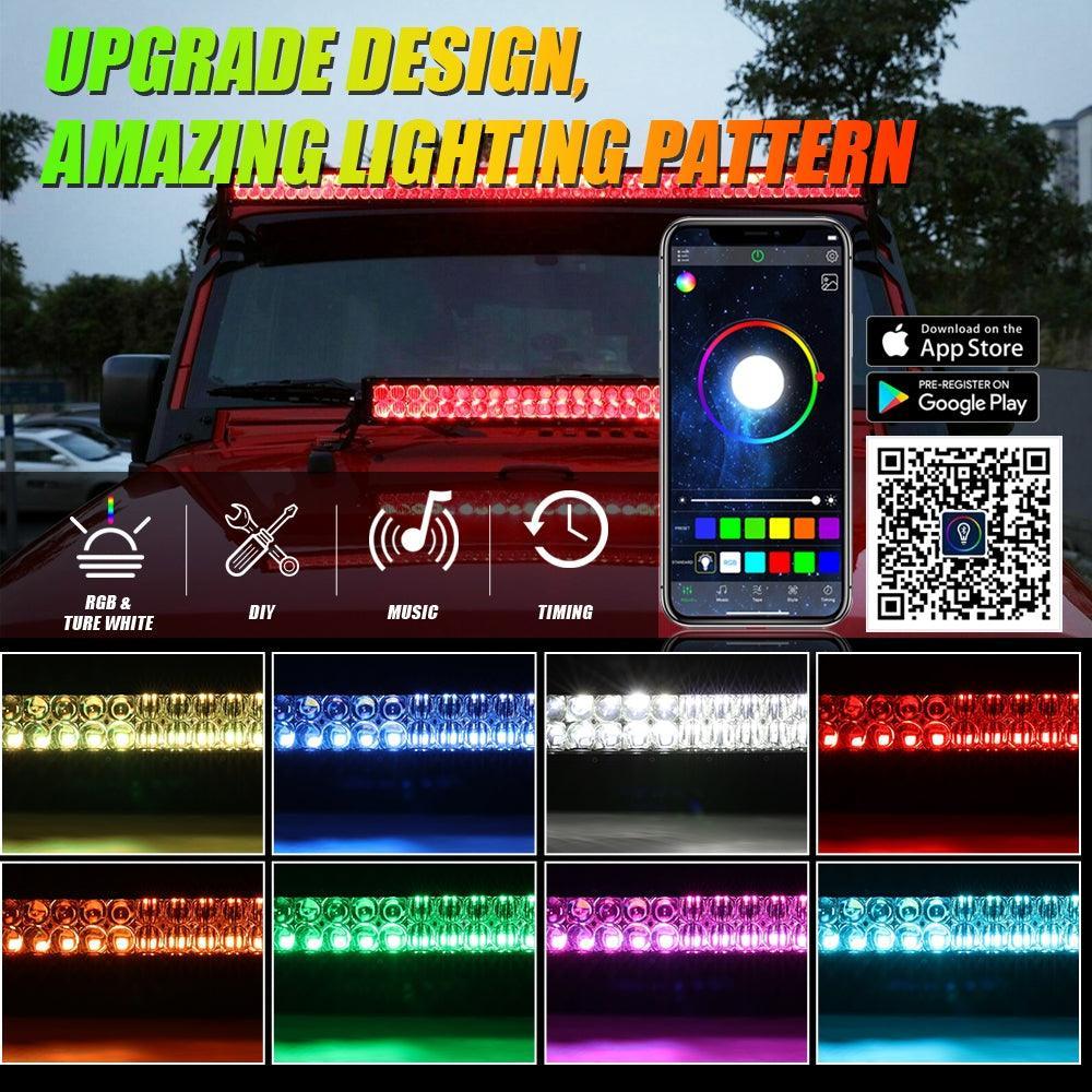 New 42 Inch V-PRO Series Straight RGBW Color Changing Off Road Led Light Bar for ATV UTV SIDE BY SIDES - Image 3