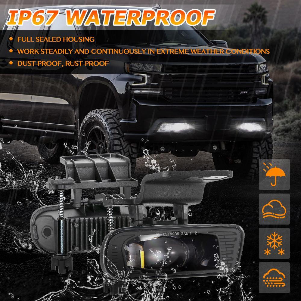 (2pcs/set) 60W DOT Approved LED Fog Lights fit for Chevrolet Silverado 1500/2500 1999 2000 2001 2002, 1500HD/2500HD/3500 2001 2002 - Image 6