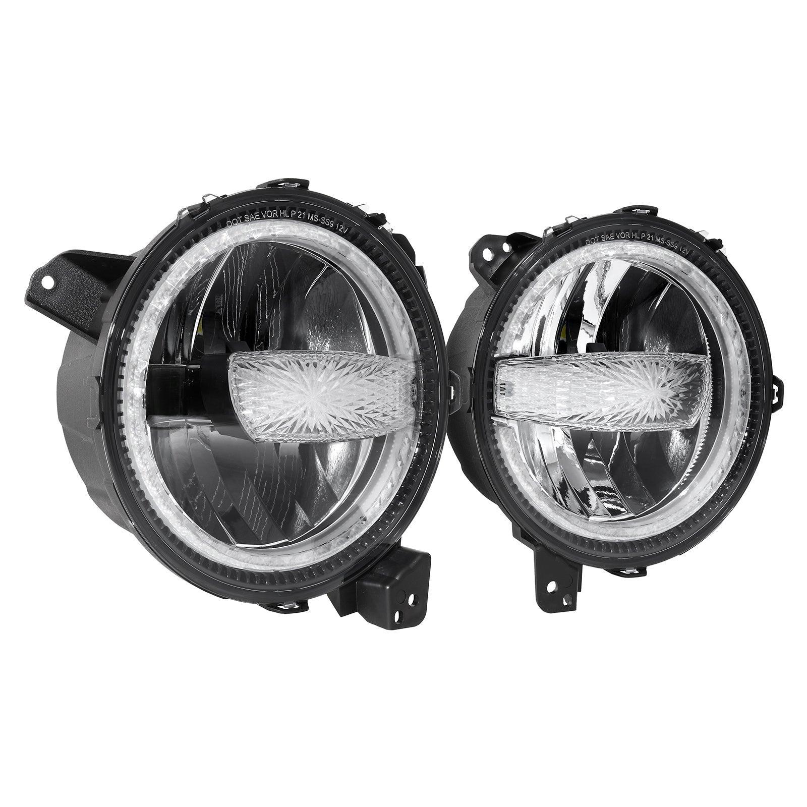 (2pcs/set) 9 Inch 120W DOT Approved LED Headlights with Halo Ring DRL & High Low Beam for 2018-2021 Jeep JL JLU Gladiator JT - Image 14
